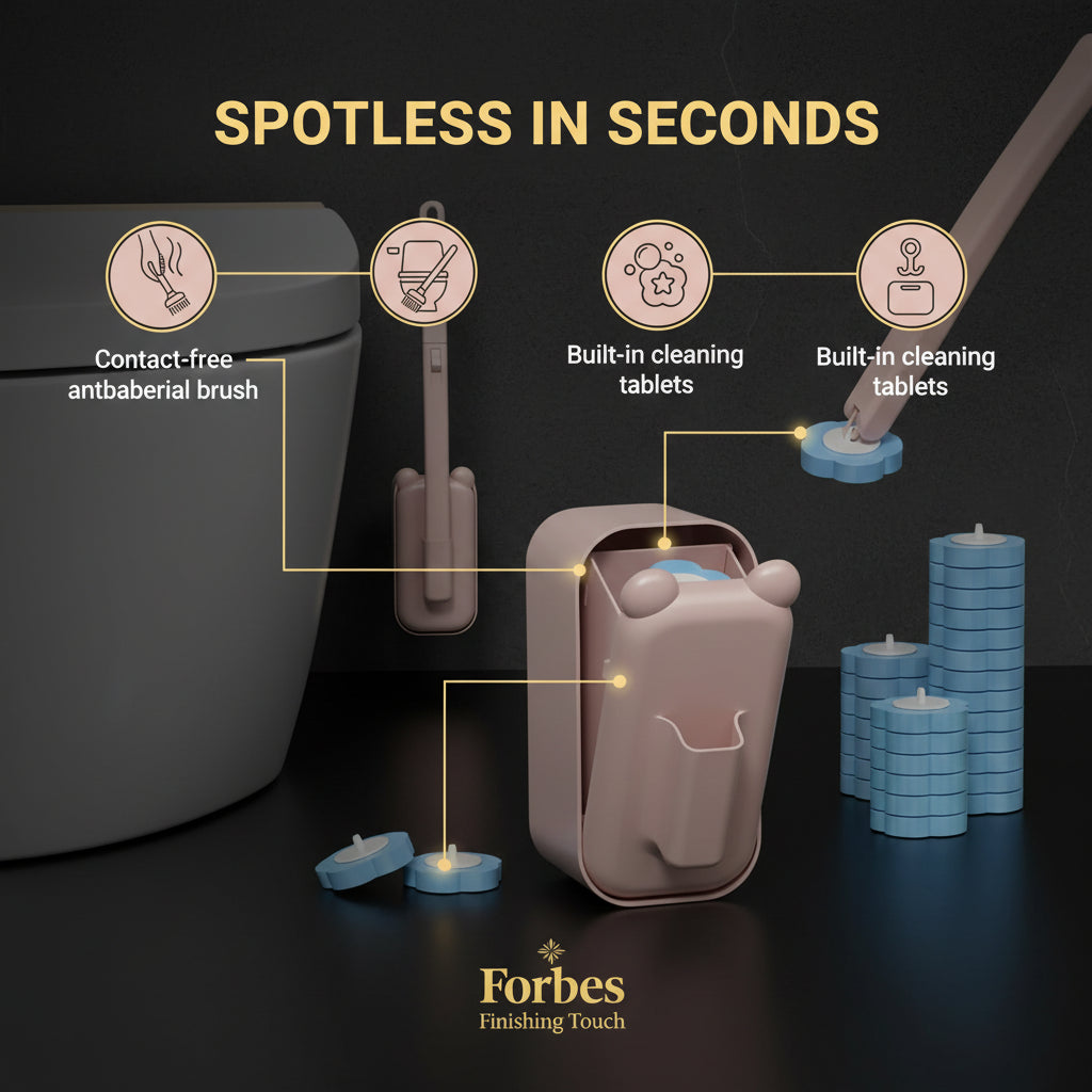 360° Wall - Mount Toilet Brush Set - FRBES FINISHING TOUCH