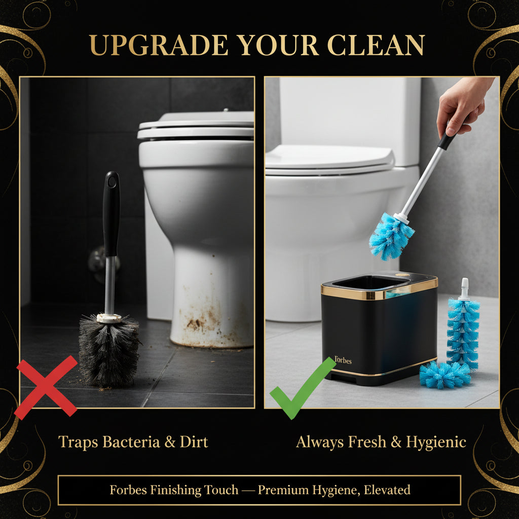 360° Wall - Mount Toilet Brush Set - FORBES FINISHING TOUCH